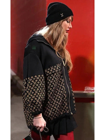 Taylor Swift LV Printed Hooded Jacket