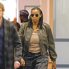 Maigret S01 Shaniqua Okwok Black Leather Jacket