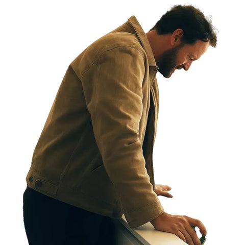 Kyle Marvin Splitsville 2025 Beige Jacket