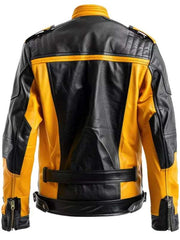 Men Vintage Cafe Racer Retro Leather Jacket