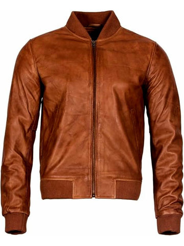 Men’s Dark Brown Bomber Jacket