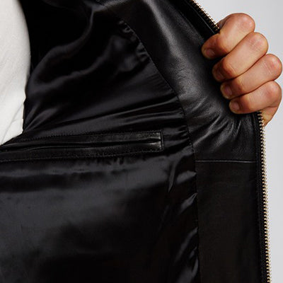 Men’s Quilted Black Bomber Jacket