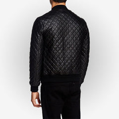 Men’s Quilted Black Bomber Jacket
