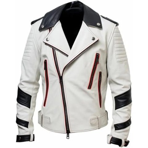 Men's Double Rider Sheepskin Leather Jacket