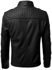 Men’s Slim Fit Black Leather Jacket