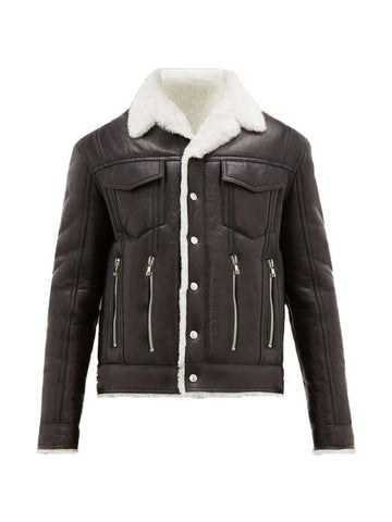 Men Streetstyle Shearling Jacket