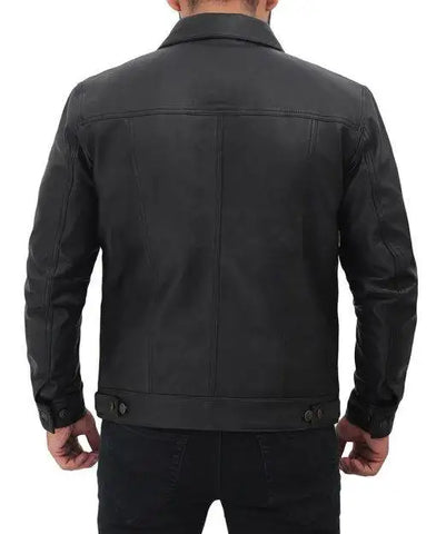 Men’s Real Leather Trucker Jacket | Premium Style