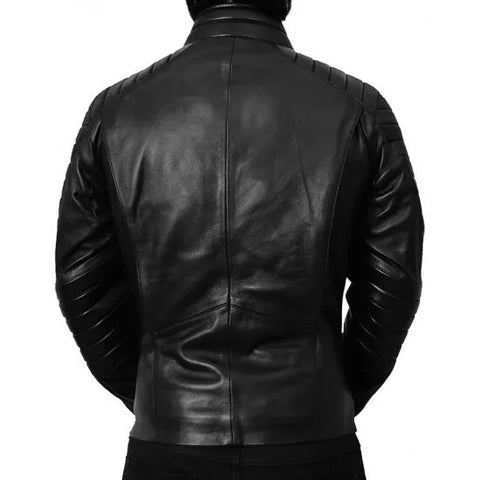 Mens Batman Black Faux Leather Jacket Halloween Cosplay Costume Fashion
