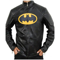 Mens Batman Black Faux Leather Jacket Halloween Cosplay Costume Fashion