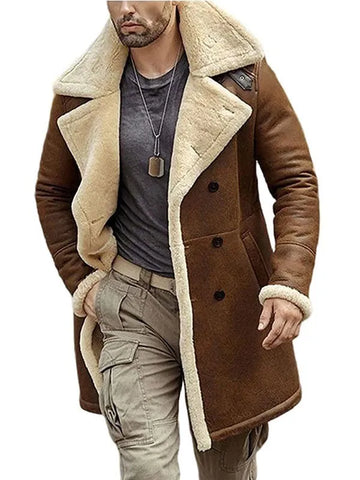 Men's Fur Shearling Leather Coat