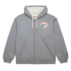Miami Dolphins Gray Playoff Win 2.0 Full Zip Hoodie