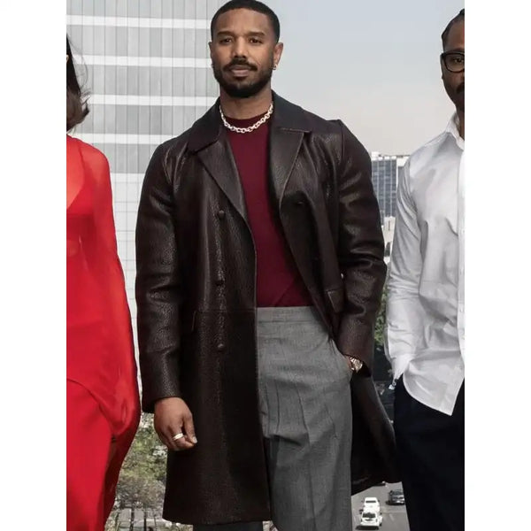 Michael B. Jordan Sinners Brown Leather Coat