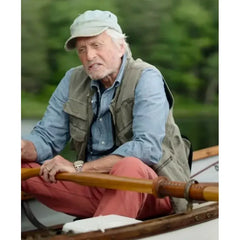 Michael Douglas Looking Through Water Green Vest