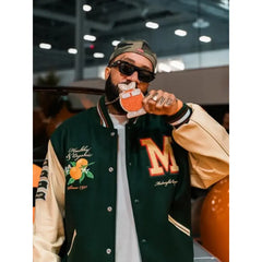 Larry June Midnight Organic Varsity Jacket