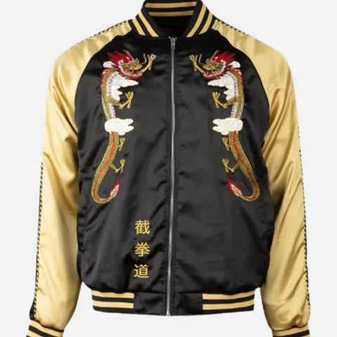 JFGF Institute Mike Estime Black Bomber Jacket