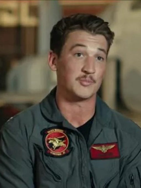 Top Gun Maverick 2022 Miles Teller Green Jacket