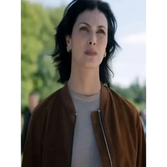Sheriff Country Morena Baccarin Brown Suede Leather Jacket