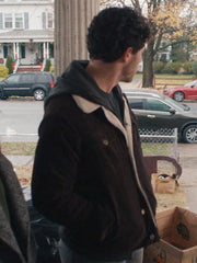 The Good Half 2024 Nick Jonas Brown Shearling Jacket