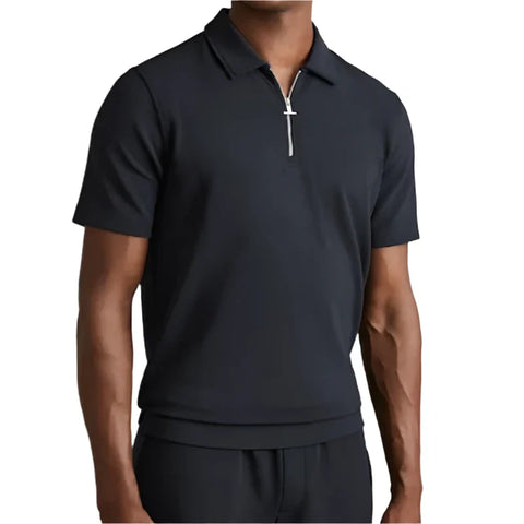 Nick Newman The Young and the Restless Zip-Neck Polo Shirt
