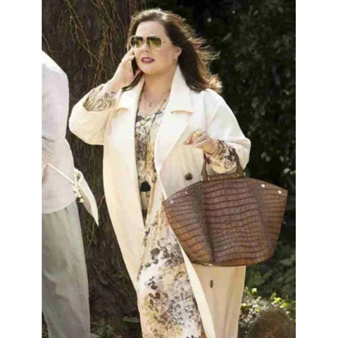 Melissa McCarthy Nine Perfect Strangers Trench White Coat