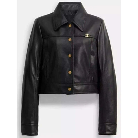 Masha Dmitrichenko Nine Perfect Strangers Leather Jacket