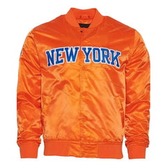 Ny Knicks Orange Satin Jacket