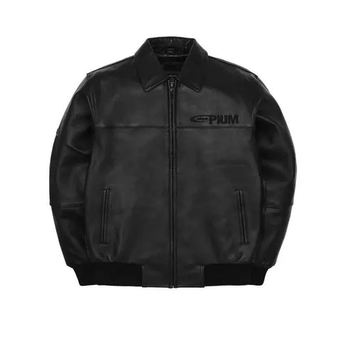 Opium 00 Pelle Pelle Bomber Jacket