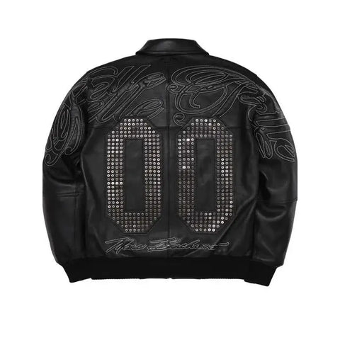 Opium 00 Pelle Pelle Bomber Jacket