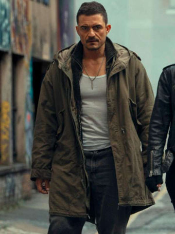 Orlando Bloom Deep Cover  Green Coat