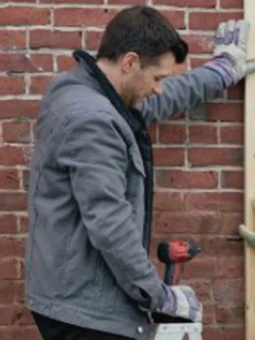 Our Christmas Mural Dan Jeannotte Shearling Jacket