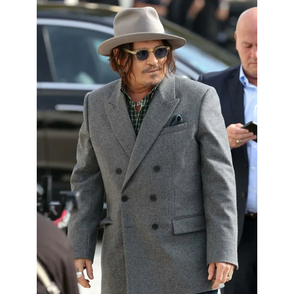 Johnny Depp Paris Fashion Week 2025 Grey Blazer
