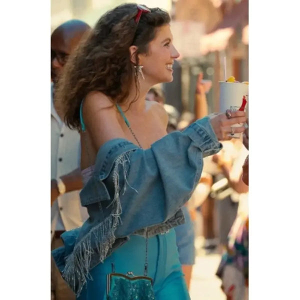 People We Meet on Vacation Poppy Blue Denim Jacket