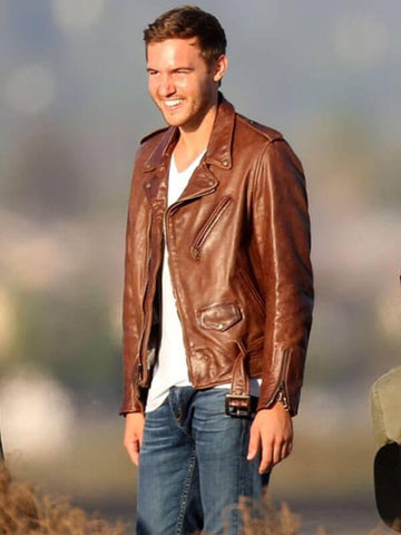 Peter Weber Tv Series The Bachelor S25 Brown Biker Leather Jacket