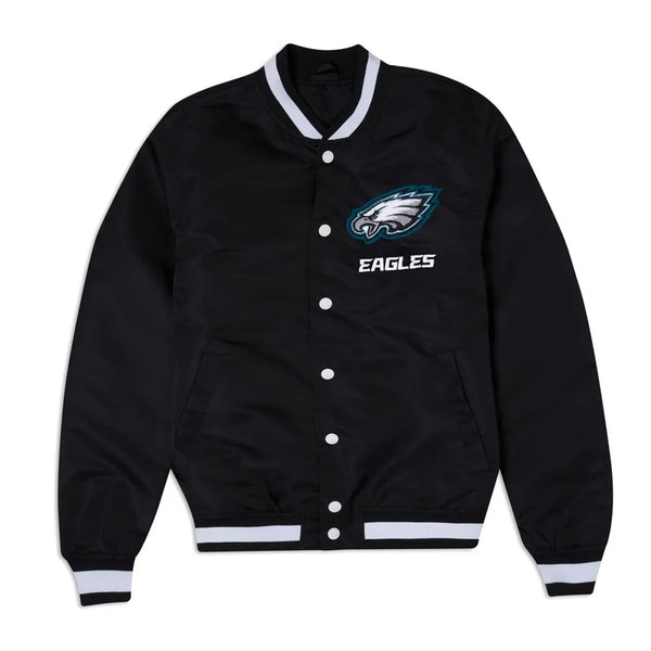 Philadelphia Eagles Logo Select Black Satin Jacket
