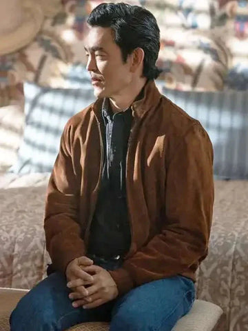 Poker Face S02 John Cho Brown Suede Leather Jacket