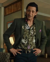 Poker Face 2023 Adrien Brody Green Blazer