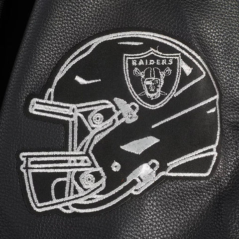 Las Vegas Raiders Black Wool Varsity Jacket