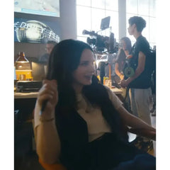 Rachel Brosnahan Superman Lois Lane Blue Vest