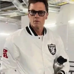 Raiders vs 49ers Gameday Tom Brady Raiders Satin Jacket