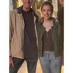 Reacher S01 Willa Fitzgerald Green Jacket