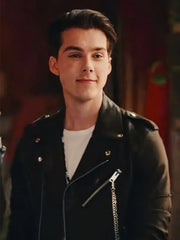 Julie and the Phantoms Jeremy Shada Black Biker Leather Jacket