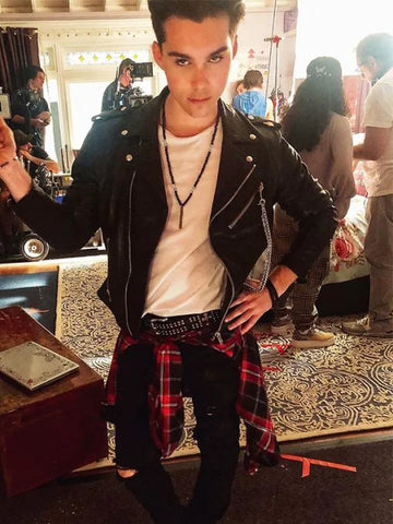 Julie and the Phantoms Jeremy Shada Black Biker Leather Jacket