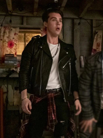 Julie and the Phantoms Jeremy Shada Black Biker Leather Jacket