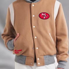San Francisco 49ers x Todd Snyder Brown Varsity Jacket