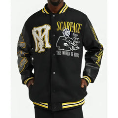 Scarface Black Letterman Jacket