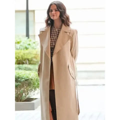 Selena Gomez NYC 2025 Trench Wool Coat