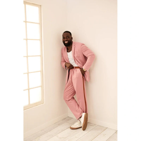 Shamier Anderson 2025 Movie The Luckiest Man in America Pink Suit