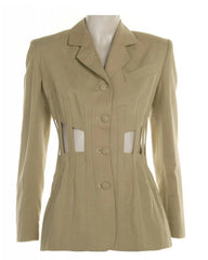 Jade Chan Selling The City Cage Green Blazer