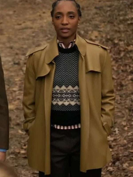 Iantha Richardson Will Trent S03 Brown Leather Coat