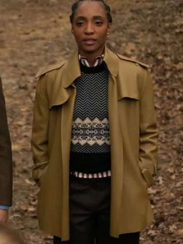 Iantha Richardson Will Trent S03 Brown Leather Coat